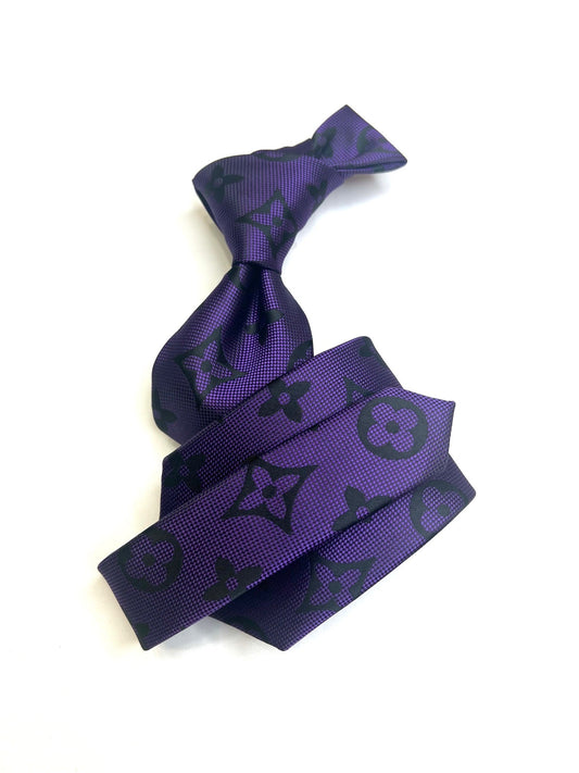 LV B6 | Purple | Tie & Pocket Square