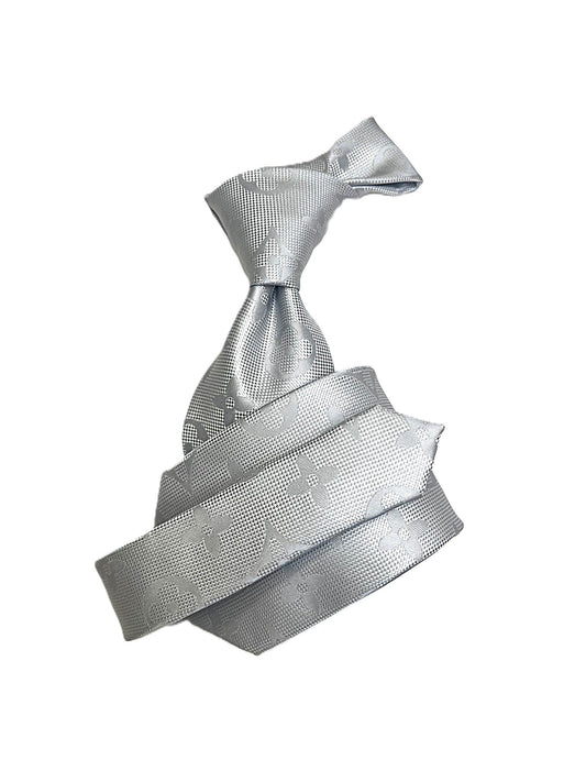 LV Solid 9 | Light Grey | Tie & Pocket Square