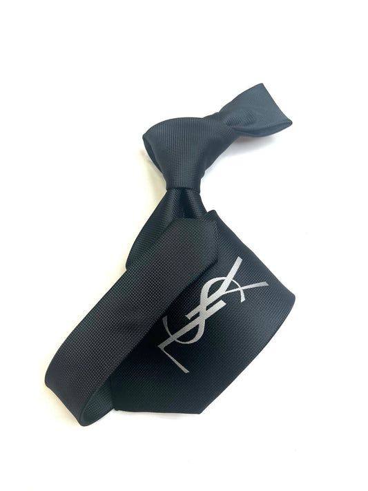 YSL Logo 1 | Black | Tie & Pocket Square