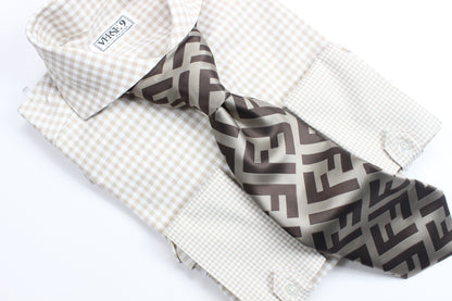 FF 1 | Brown & Taupe | Tie & Pocket Square