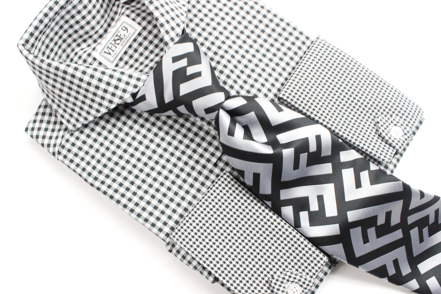 FF 2 | Black & Silver | Tie & Pocket Square