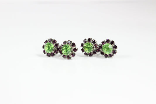 Grace Kelly 1 | Green & Purple Stone | Cufflinks