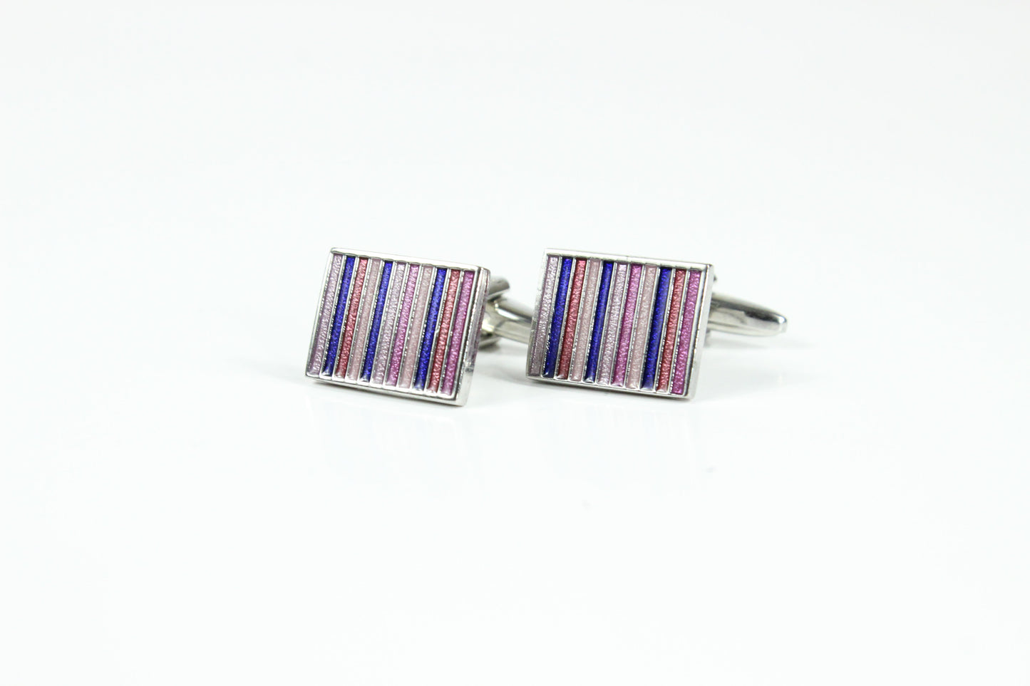 V9 Link 28 | Pink & Navy Stripe | Cufflinks