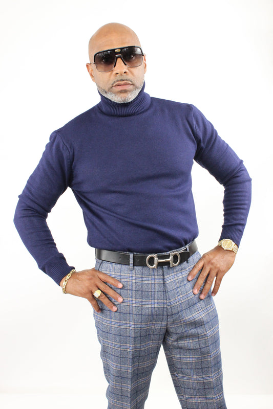 Turtle Neck- Blue