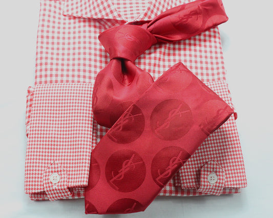 YSL Solid 4 | Red | Tie & Pocket Square