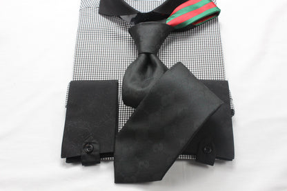 GG Solid 2 | Black | Tie & Pocket Square