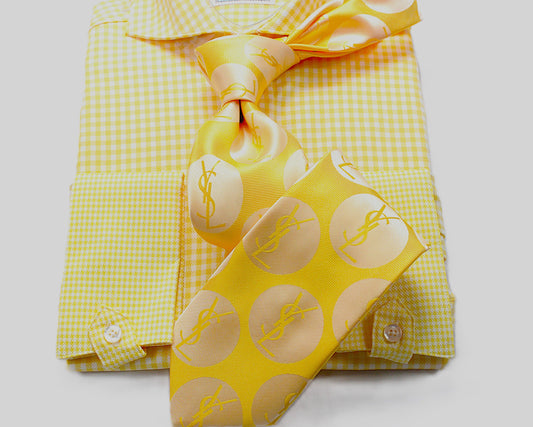 YSL Solid 5 | Yellow | Tie & Pocket Square