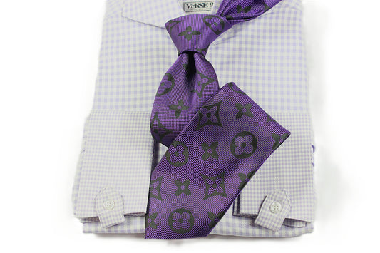 LV B6 | Purple | Tie & Pocket Square