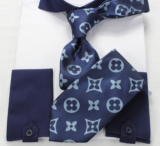 LV 6 | Navy & Blue | Tie & Pocket Square