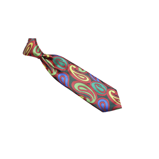 Usain 7| Green & Red Paisley | Tie & Pocket Square
