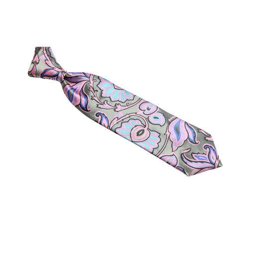 The Babe 2 | Silver Floral | Necktie