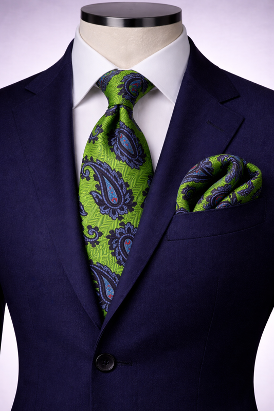 SONNY 3 | LIME GREEN | TIE & POCKET SQAURE