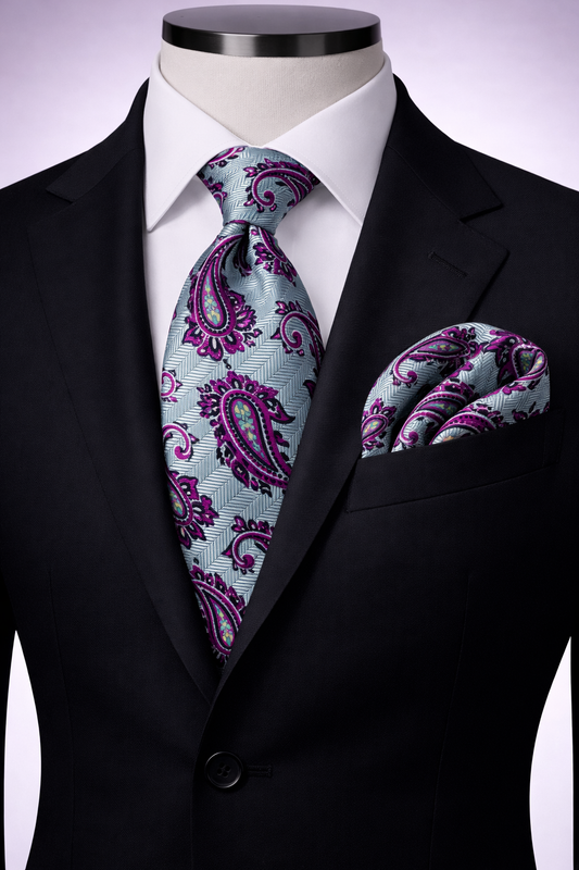 SONNY 7 | SEAFOAM | TIE & POCKET SQAURE