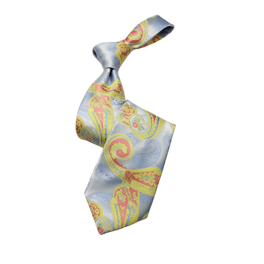 Simone 6 | Sky Blue  Paisley | Tie & Pocket Square