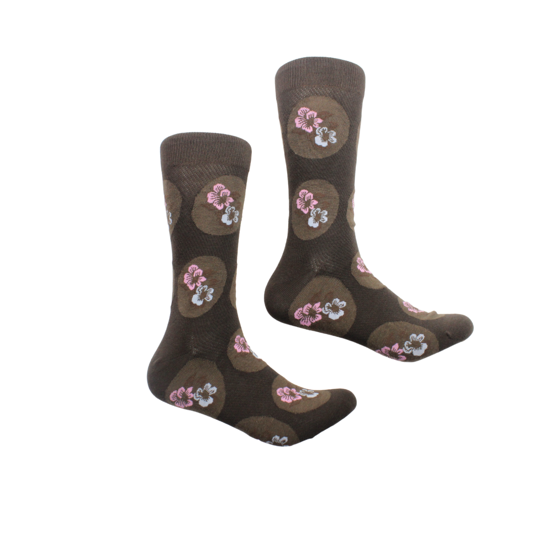 Z Cash 2 | Brown & Pink Floral | Sock