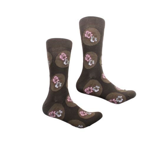 Z Cash 2 | Brown & Pink Floral | Sock