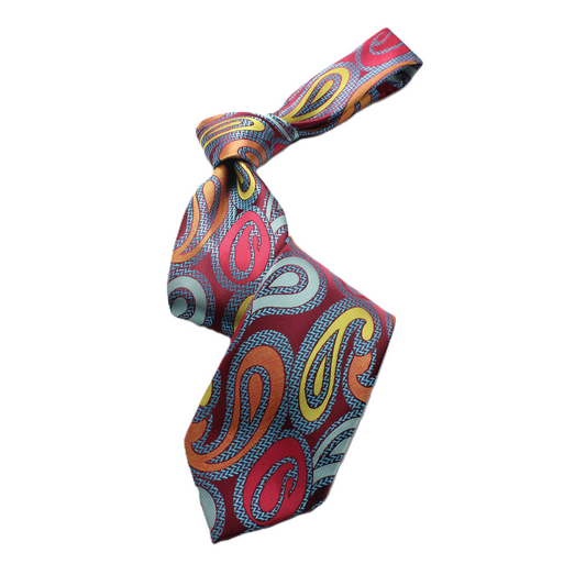 Usain 8 | Multi-Color Red Paisley | Necktie