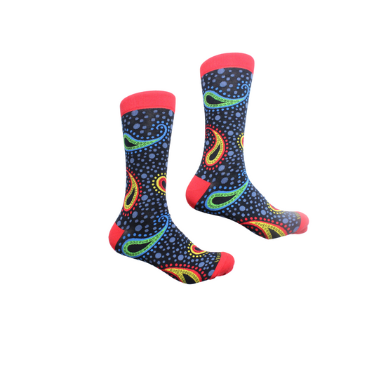 Venus 1 | Black Paisley | Sock