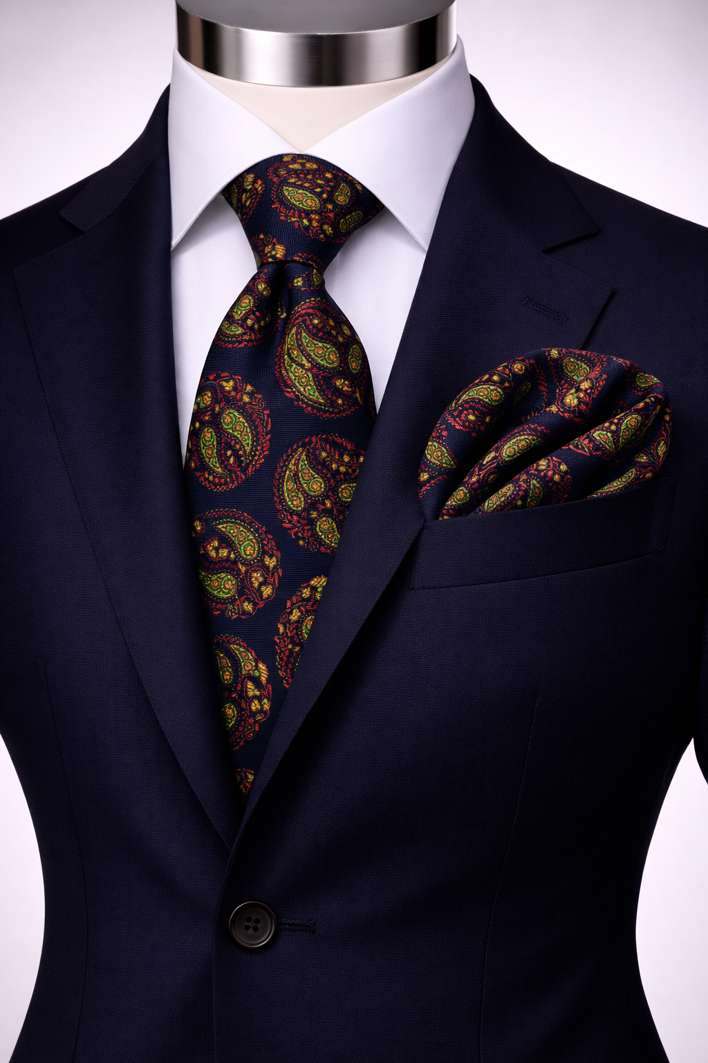 VITELLI 4 | NAVY | TIE & POCKET SQAURE