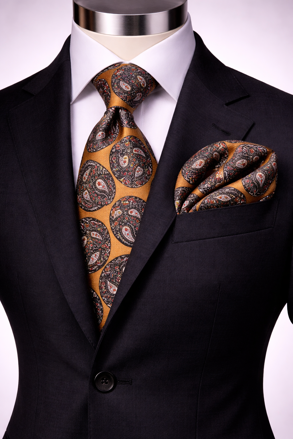 VITELLI 6 | ORANGE | TIE & POCKET SQAURE