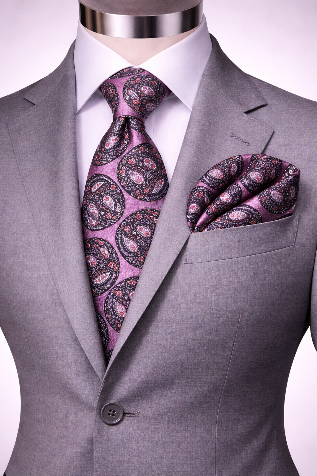 VITELLI 7 | PINK | TIE & POCKET SQAURE