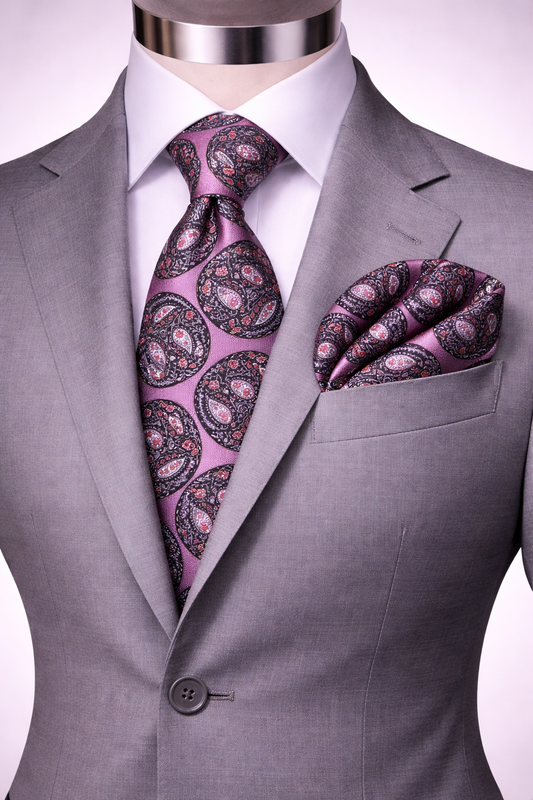 VITELLI 7 | PINK | TIE & POCKET SQAURE