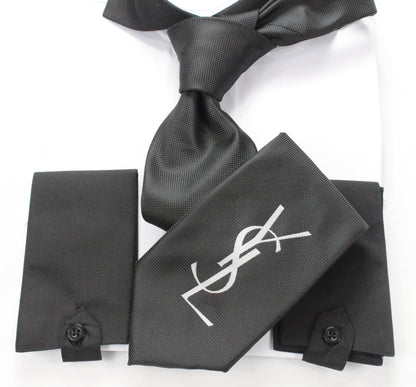 YSL Logo 1 | Black | Tie & Pocket Square