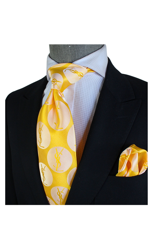 YSL Solid 5 | Yellow | Tie & Pocket Square