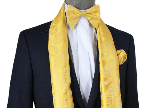 Big Ben A2 | Yellow Paisley | Scarf & Bowtie Set