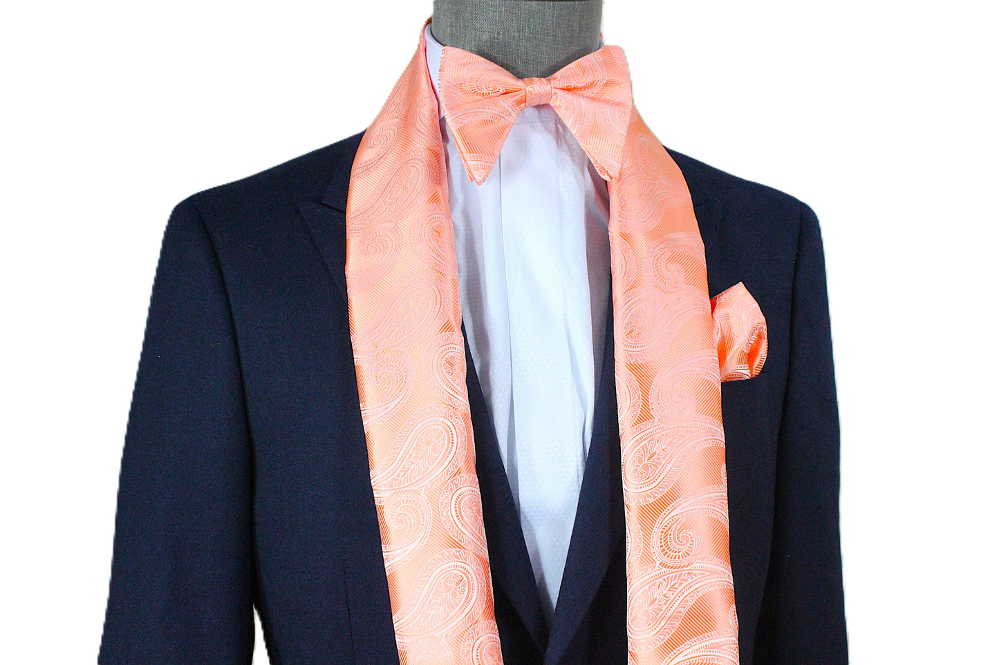 Big Ben B3 | Coral Paisley | Scarf & Bowtie Set