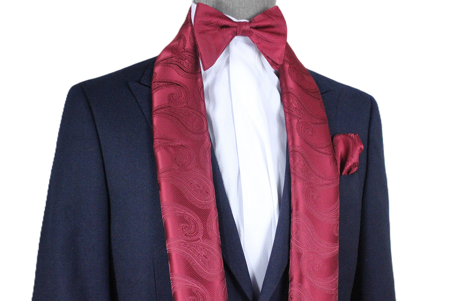 Big Ben B7 | Wine Paisley | Scarf & Bowtie Set