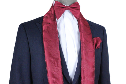 Big Ben B7 | Wine Paisley | Scarf & Bowtie Set
