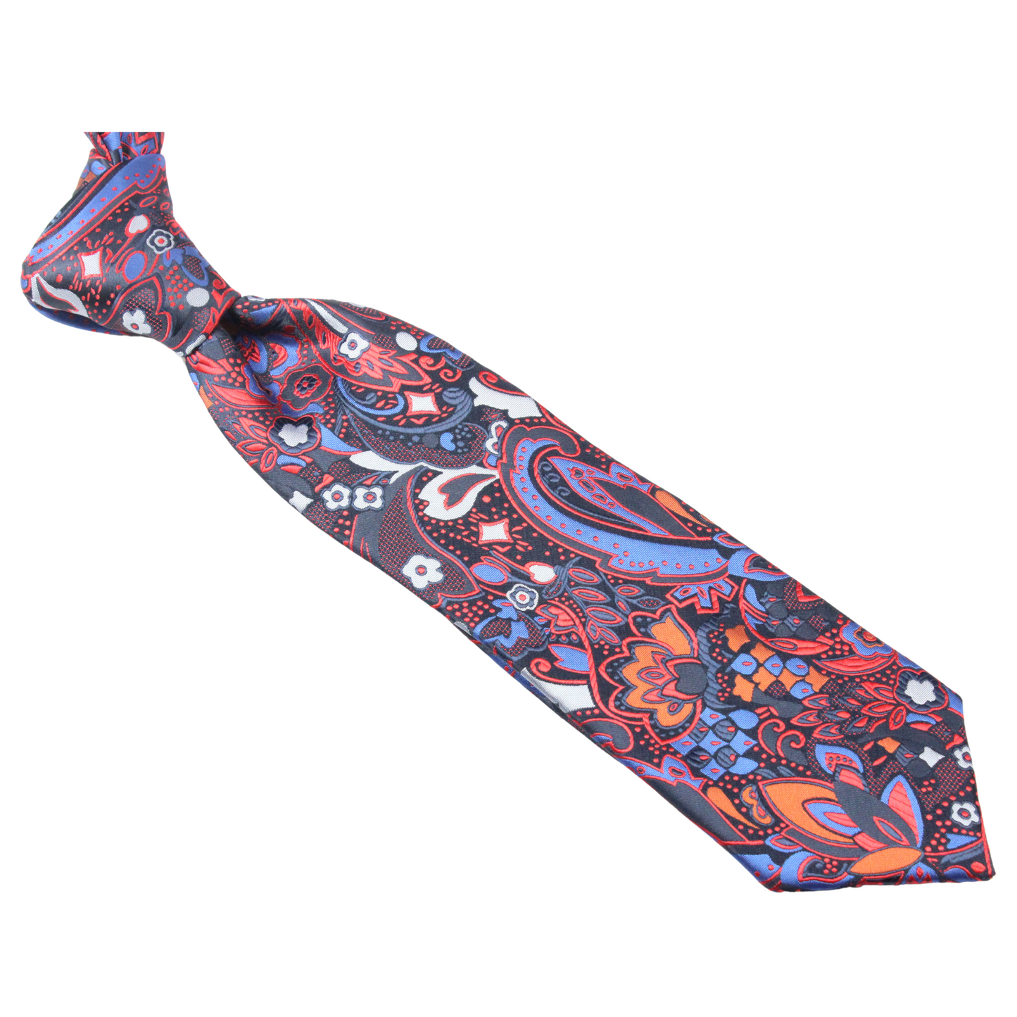 Brady 4 | Navy & Red Paisley | Necktie