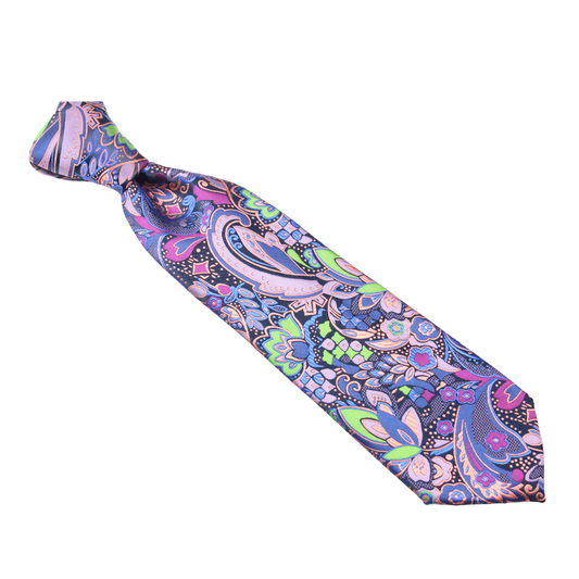 Brady 5 | Multi-Royal Blue Paisley | Necktie