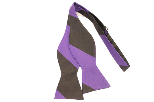 Collegiate Stripe 1 | Purple & Black Stripe | Bowtie