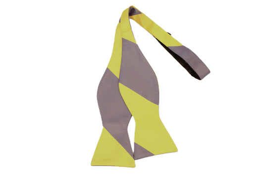 Collegiate Stripe 10 | Grey & Yellow Stripe | Bowtie