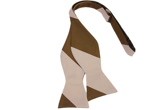 Collegiate Stripe 11 | Grey & Brown Stripe | Bowtie