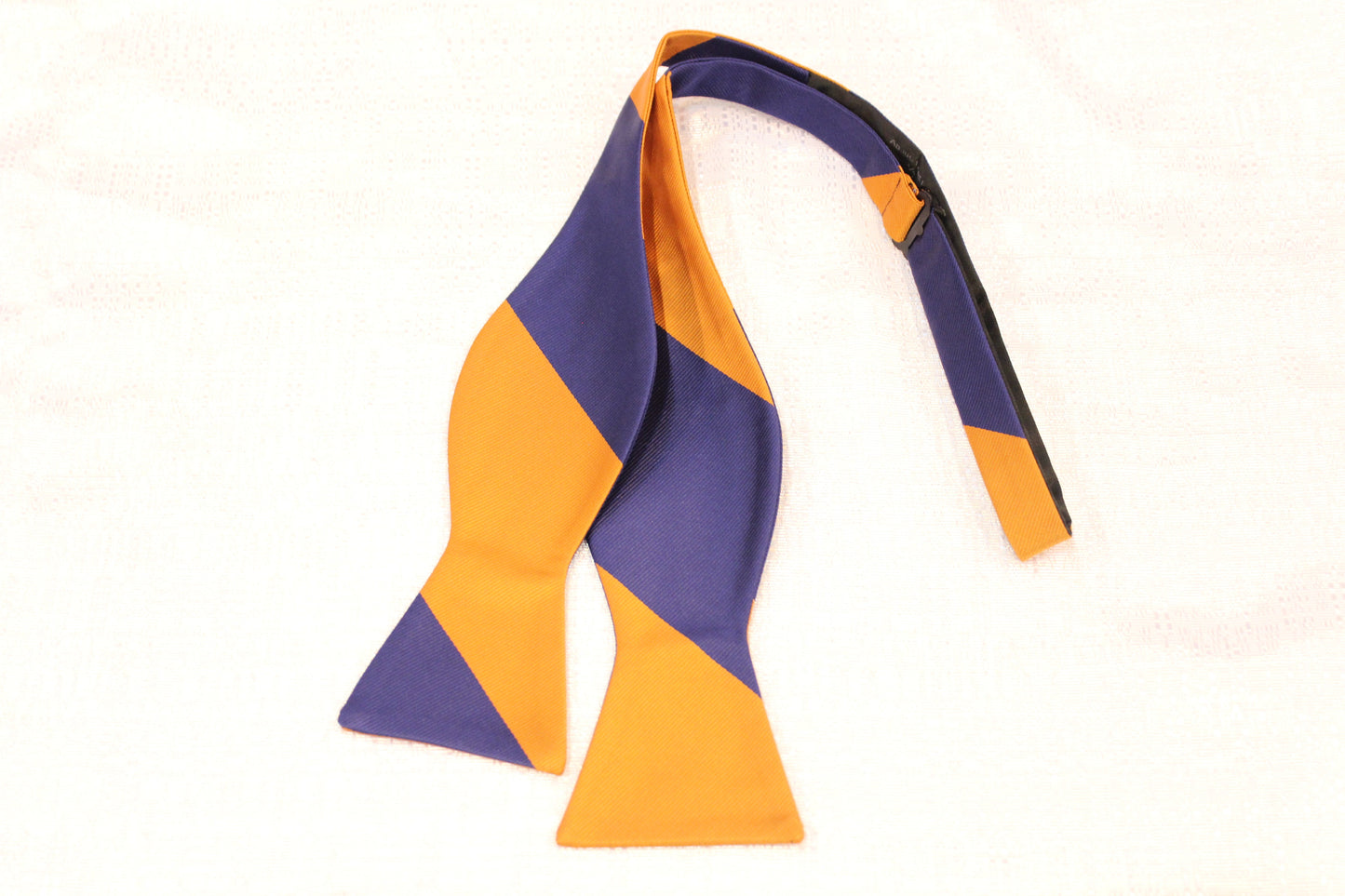Collegiate Stripe 16 | Navy & Orange Stripe | Bowtie