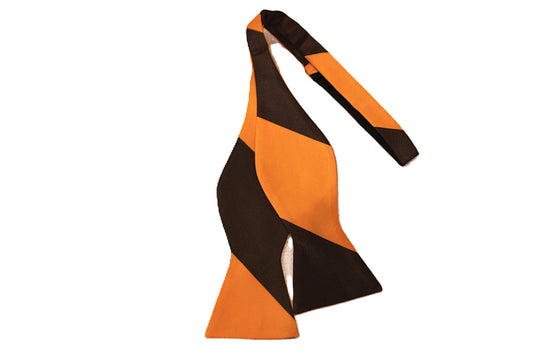 Collegiate Stripe 2 | Orange & Black Stripe | Bowtie