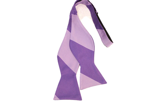 Collegiate Stripe 25 | Purple & Lavender Stripe | Bowtie
