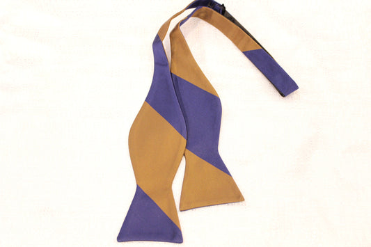 Collegiate Stripe 5 | Brown & Navy Stripe | Bowtie