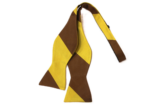 Collegiate Stripe 7 | Brown & Yellow Stripe | Bowtie