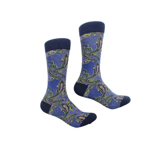 Brazil 2 | Blue & Green Paisley | Sock