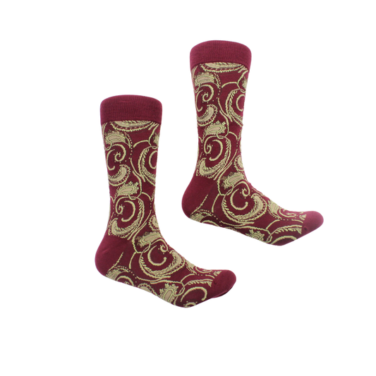 Enzo 4 | Multi Color Wine Paisley | Sock