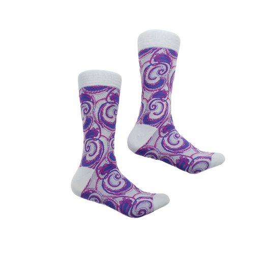 Enzo 2 | Multi Color Silver Paisley | Sock