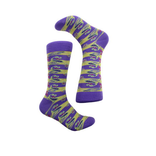 Dash 2 | Purple & Yellow Paisley | Sock