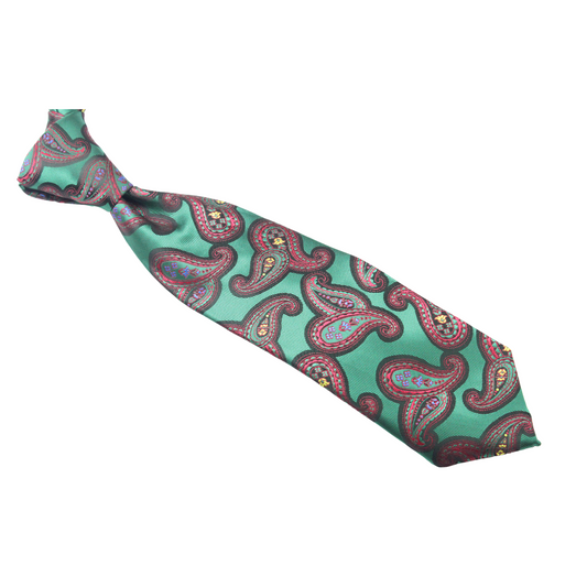 Deion 10 | Green & Red Paisley | Necktie