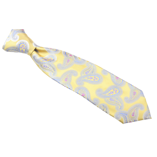 Deion 4 | Yellow Paisley | Necktie