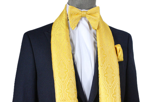 Geo Solid A2 | Yellow Geometric | Scarf & Bowtie Set