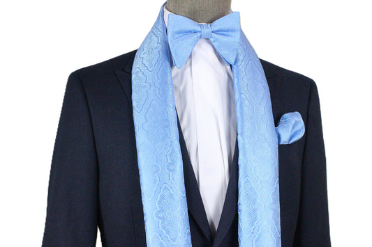 Geo Solid A10 | Sky Geometric | Scarf & Bowtie Set